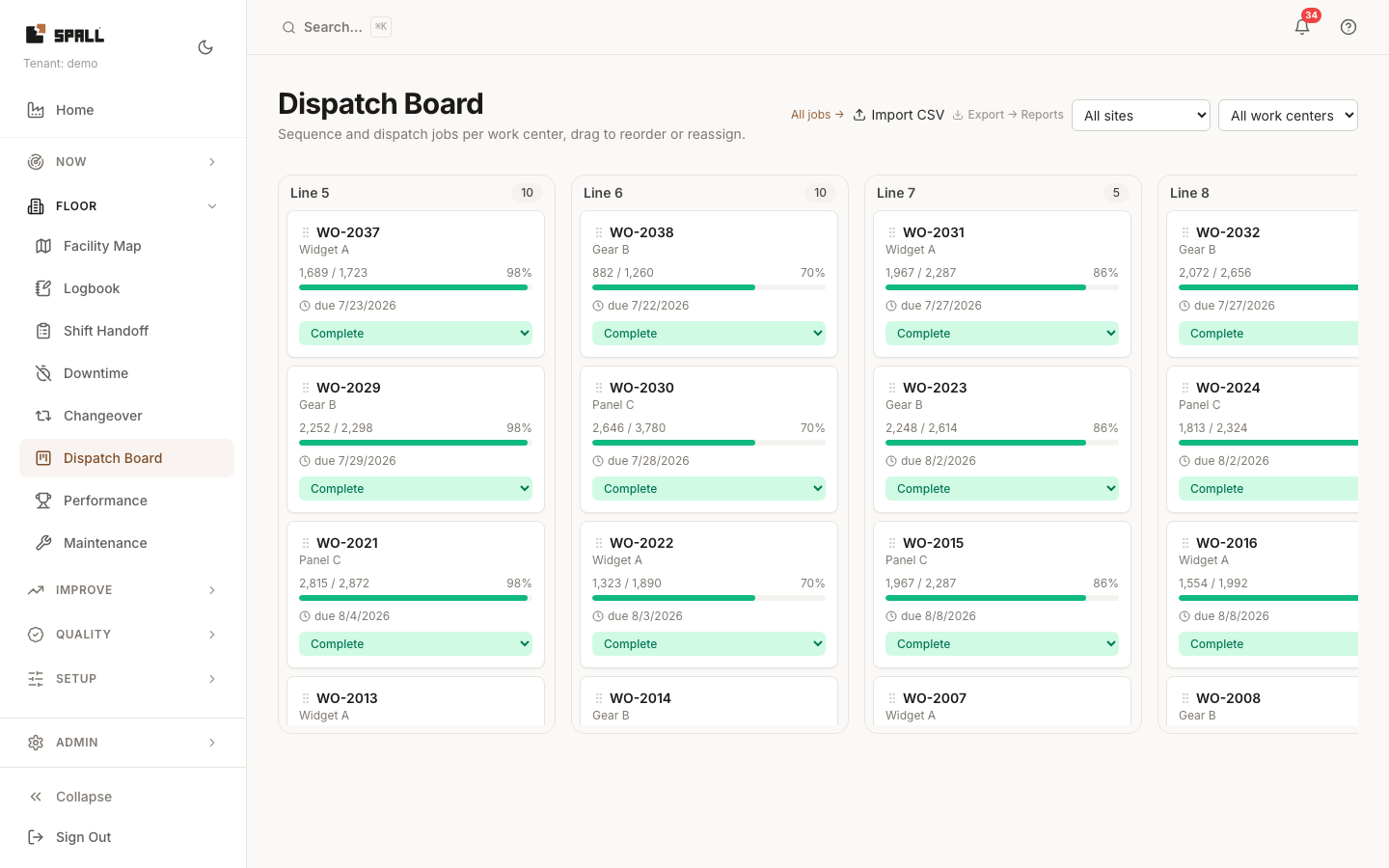 Dispatch Board