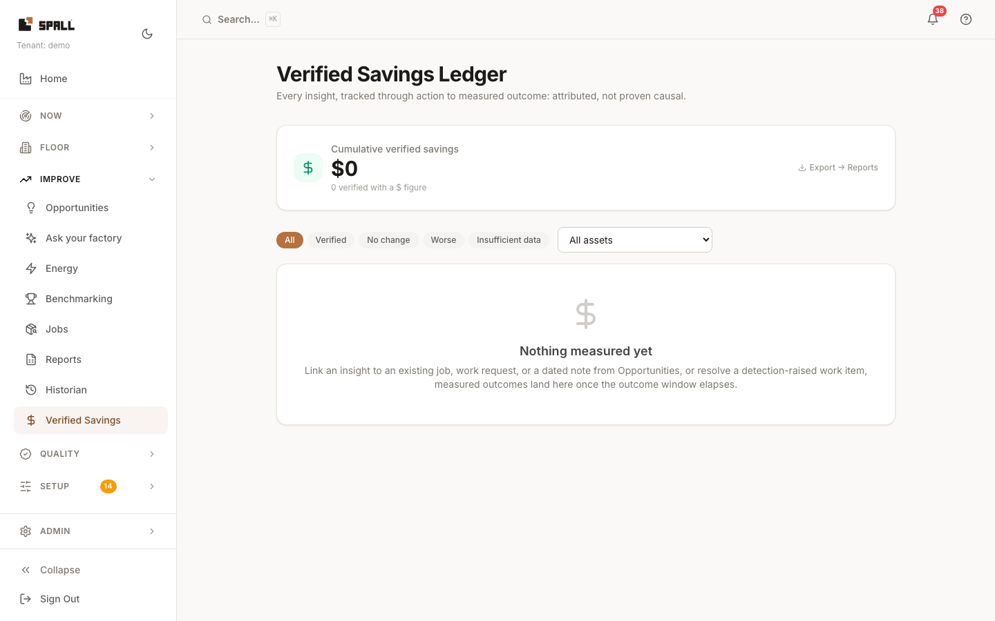 Verified Savings Ledger
