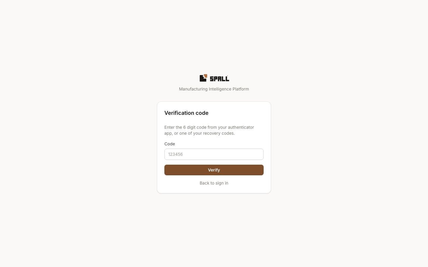 Verification code